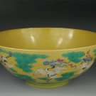 QING DYNASTY Yellow Ground With Plain Tricolor BOWL #P2587
