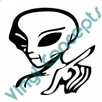 Crazy Alien Art UFO Fantasy #3 Decal Sticker