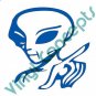 Crazy Alien Art UFO Fantasy #3 Decal Sticker