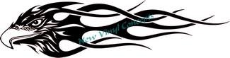 Flaming Eagle Tribal Style #1 Decal Sticker