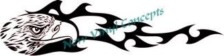 Flaming Eagle Tribal Style #2 Decal Sticker