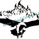 Flaming Eagle Tribal Style #4 Decal Sticker