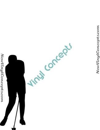 Golf Silhouette #8 Decal Sticker
