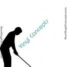 Golf Silhouette #9 Decal Sticker