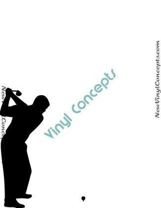 Golf Silhouette #10 Decal Sticker