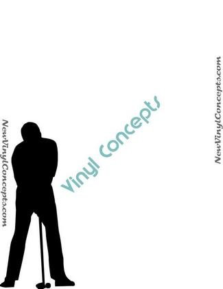 Golf Silhouette #11 Decal Sticker