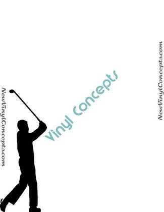 Golf Silhouette #12 Decal Sticker
