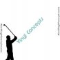 Golf Silhouette #12 Decal Sticker