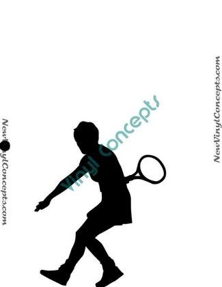 Tennis Sport Silhouette #1 Decal Sticker