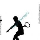 Tennis Sport Silhouette #1 Decal Sticker