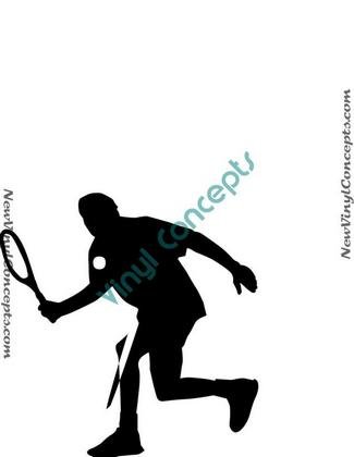 Tennis Sport Silhouette #2 Decal Sticker
