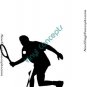 Tennis Sport Silhouette #2 Decal Sticker