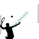 Tennis Sport Silhouette #6 Decal Sticker