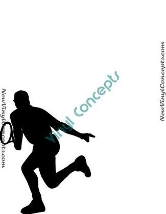Tennis Sport Silhouette #8 Decal Sticker