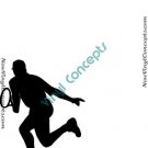 Tennis Sport Silhouette #8 Decal Sticker