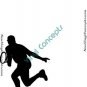 Tennis Sport Silhouette #8 Decal Sticker