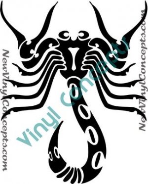 Scorpio Zodiac Astrological Sign Symbol Tribal Decal Sticker