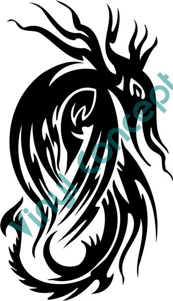 Line Dragon Style#2 (Fantasy & Science Fiction) Decal Sticker