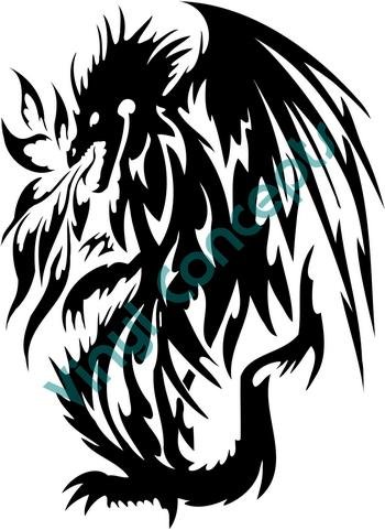 Line Dragon Style#1 (Fantasy & Science Fiction) Decal Sticker