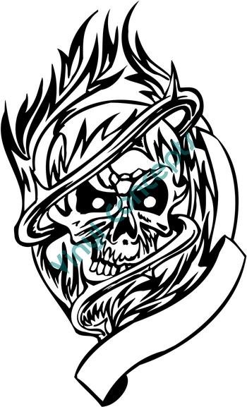 Skull Tattoo #1 (Fantasy & Science Fiction) Decal Sticker