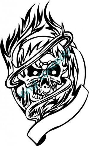 Skull Tattoo #1 (Fantasy & Science Fiction) Decal Sticker