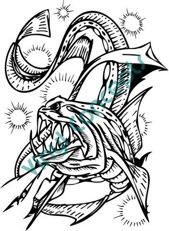 Water Monster #2 (Fantasy & Science Fiction) Decal Sticker