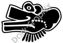 Ehecati Wind Aztec Ancient Logo Symbol (Decal - Sticker)