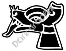 Itzcuintli Dog Aztec Ancient Logo Symbol (Decal - Sticker)