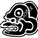 Miquiztli Death Aztec Ancient Logo Symbol (Decal - Sticker)