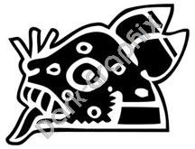 Ocelotl Jaguar Aztec Ancient Logo Symbol (Decal - Sticker)