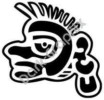 Ozomatli Monkey Aztec Ancient Logo Symbol (Decal - Sticker)