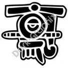 Quiauitl Rain Aztec Ancient Logo Symbol (Decal - Sticker)