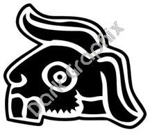 Tochtli Rabbit Aztec Ancient Logo Symbol (Decal - Sticker)