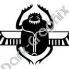 Flying scarab Egyptian Ancient Logo Symbol (Decal - Sticker)