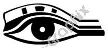 Look, Blink, Be Thankfull Egyptian Ancient Logo Symbol (Decal - Sticker)