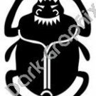 Scarab Dung Beetle Egyptian Ancient Logo Symbol (Decal - Sticker)