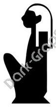Woman, Wife, Goddess, Widow Egyptian Ancient Logo Symbol (Decal - Sticker)