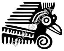 Bird Head Meso Deko Ancient Logo Symbol (Decal - Sticker)