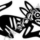 Dog Head Meso Deko Ancient Logo Symbol (Decal - Sticker)