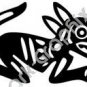 Dog Head Meso Deko Ancient Logo Symbol (Decal - Sticker)