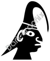 Face Meso Deko Ancient Logo Symbol (Decal - Sticker)