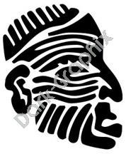 Face 2 Meso Deko Ancient Logo Symbol (Decal - Sticker)
