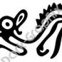 Jaguar 2 Meso Deko Ancient Logo Symbol (Decal - Sticker)