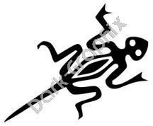 Lizard Meso Deko Ancient Logo Symbol (Decal - Sticker)