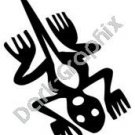 Lizard 2 Meso Deko Ancient Logo Symbol (Decal - Sticker)