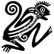 Monkey 2 Meso Deko Ancient Logo Symbol (Decal - Sticker)