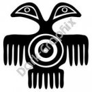 Two Headed Bird Meso Deko Ancient Logo Symbol (Decal - Sticker)
