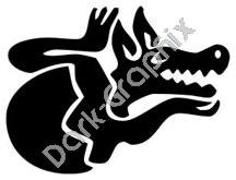 Wolf Meso Deko Ancient Logo Symbol (Decal - Sticker)