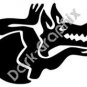 Wolf Meso Deko Ancient Logo Symbol (Decal - Sticker)