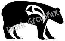 Bear Native American Ancient Logo Symbol (Decal - Sticker)